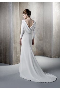 Minimalistyczna, elegancka suknia ślubna (2 w 1)